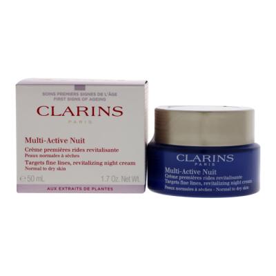 Clarins Multi-Active Nuit (Niacinamide + Sea Holly Extract) Skin Renewing Line-Smoothing Night Cream Dry Skin 50ml/1.7oz