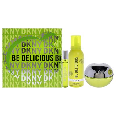 Donna Karan Dkny Be Delicious For Women - 3 Pc Gift Set 90ml/3.4oz Eau De Parfum Spray 0.5oz Eau De Parfum Spray 150ml/5.1oz Shower Mousse 90ml/3.4oz