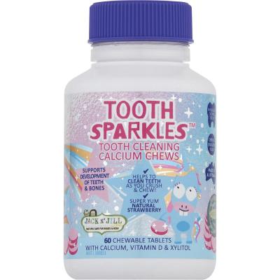 Tooth Sparkles Tooth Cleaning Calcium Chews 3x60 Tabs
