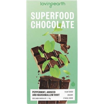 Superfood Chocolate P/Mint, Aniseed, Marshmallow Root 11x70g