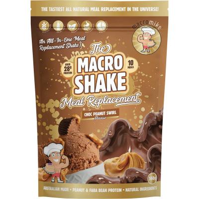 The Macro Shake Meal Replacement Choc Peanut Swirl 560g