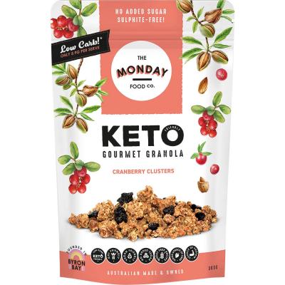 Keto Gourmet Granola Cranberry Clusters 300g