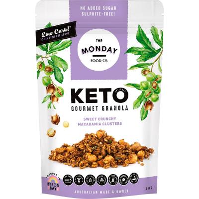 Keto Gourmet Granola Sweet Crunchy Macadamia Clusters 300g