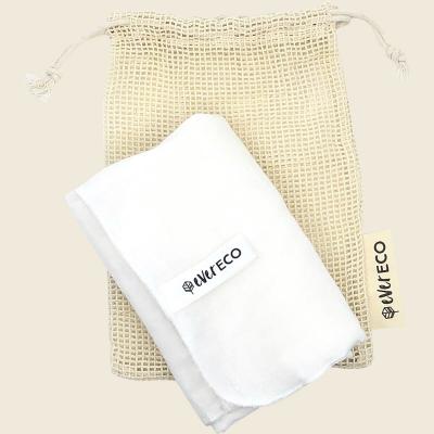 Muslin Facial Cloths with Cotton Wash Bag 2pk