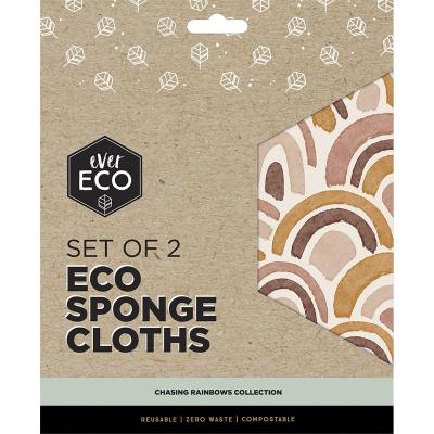 Eco Sponge Cloths Chasing Rainbows Collection 2pk