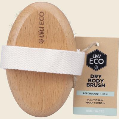 Dry Body Brush Beech Wood Handle, Sisal Bristles
