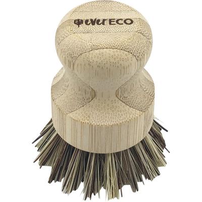 Pot Scrubber Bamboo Handle, Palm Leaf Bristles