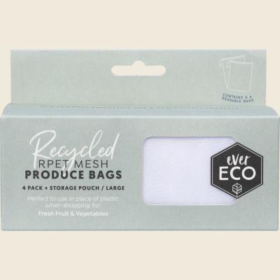 Reusable Produce Bags Recycled Polyester Mesh 4pk