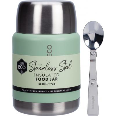 Insulated Stainless Steel Food Jar Sage 500ml