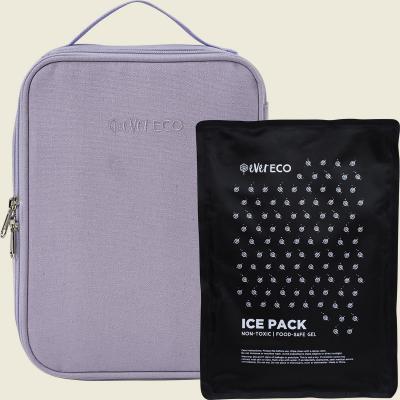 Insulated Lunch Bag with Ice Pack Lilac 1pc