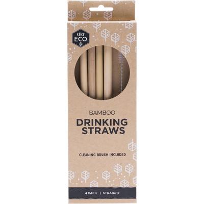 Bamboo Straws Straight 4pk