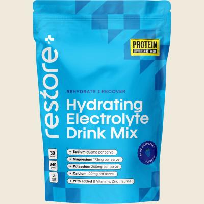 Restore Electrolyte Drink Mix Blue Raspberry 240g