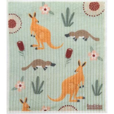 100% Compostable Sponge Cloth Kangaroos