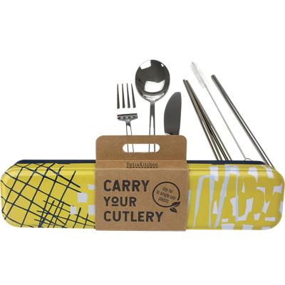 Abstract Stainless Steel Cutlery Set