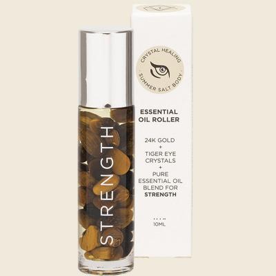 Essential Oil Roller 24K Gold Strength Tiger Eye 10ml