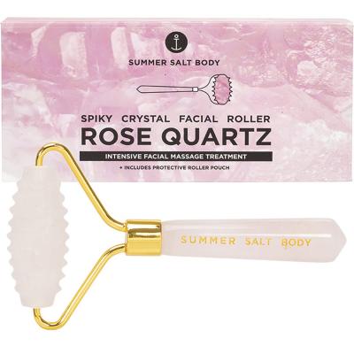 Spiky Crystal Facial Roller Rose Quartz