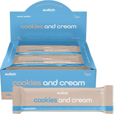 Protein Bar Plant Based Cookies and Cream 12x60g