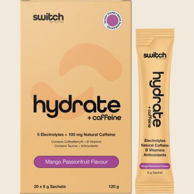 Hydrate + Caffeine Sachets Mango Passionfruit 20x6g