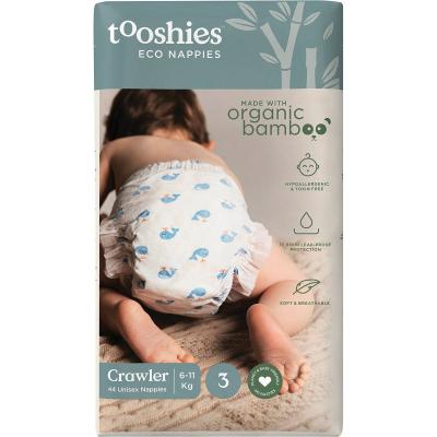 74% Organic Bamboo Nappies Size 3 Crawler 6-11kg 2x44pk