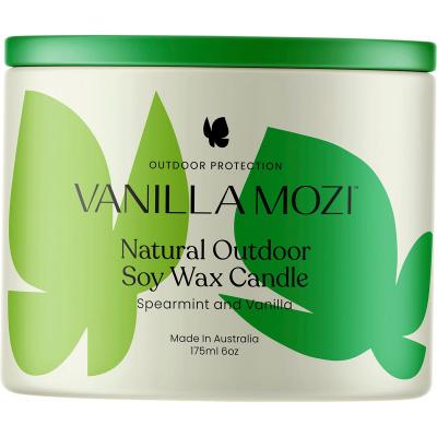 Outdoor Soy Wax Candle Spearmint and Vanilla 175ml