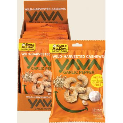 Wild-Harvested Cashews Garlic Pepper 10x35g