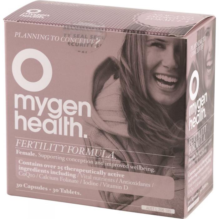 Mygen Health Fertility Formula Female 30t & 30c - $42.95 ...